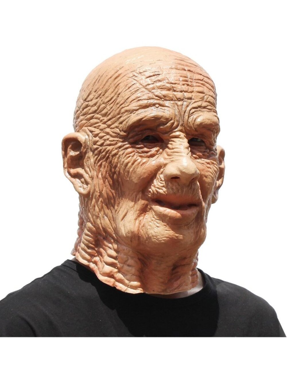 Old Women's Creepy Grandpa Realistic Halloween Latex Human Wrinkle Face Mask
